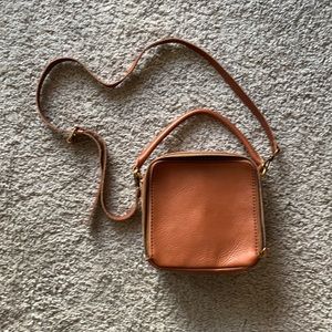 Made well crossbody leather box bag